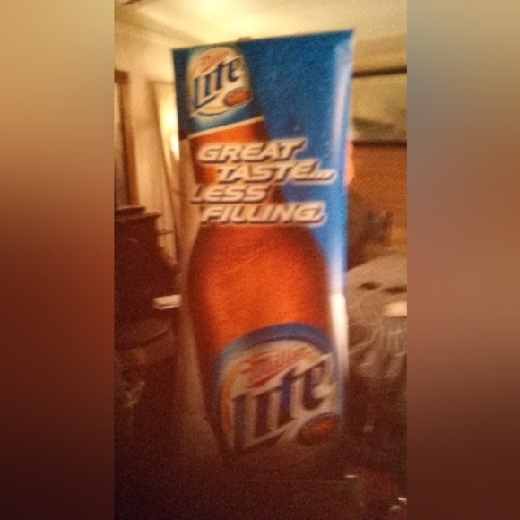 Miller Light banner styleself standing sign 60i" tall  x 30i" wide - Picture 2 of 4